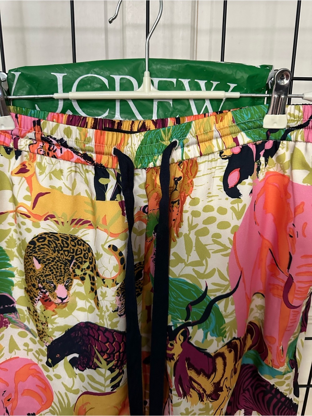 J. Crew Multicolor Safari Print lounge flowy Pants - Picture 4 of 10